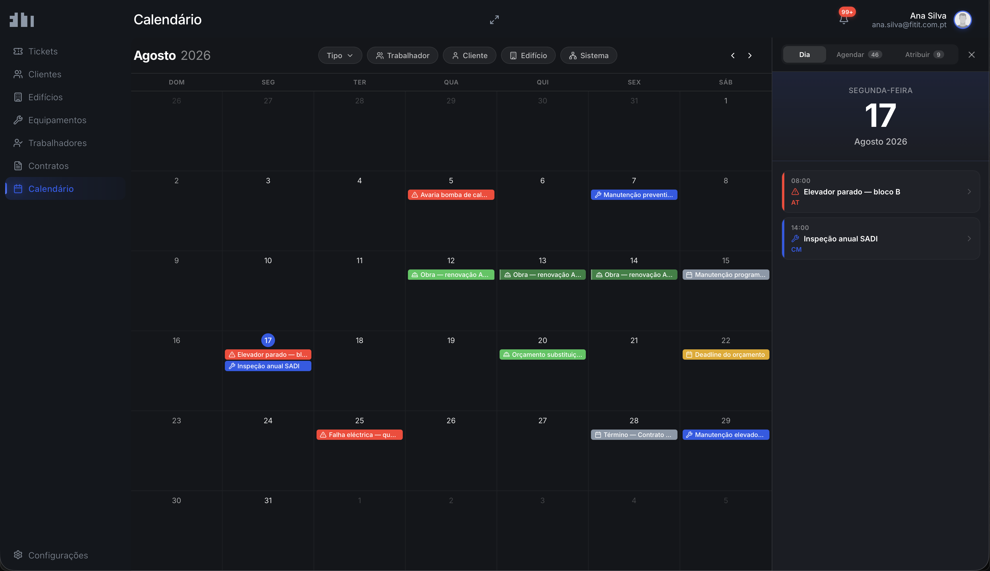 Calendar page