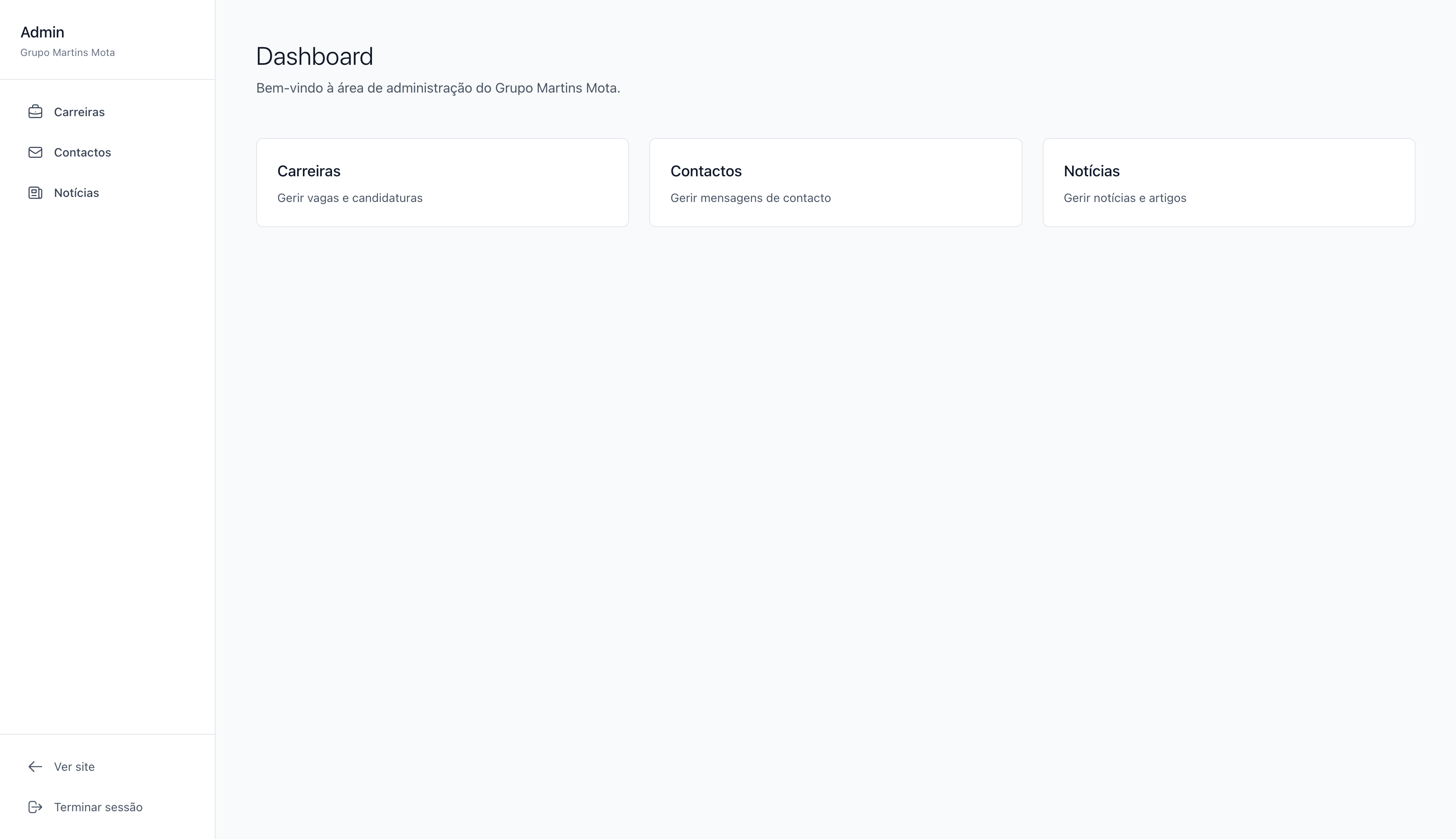 A simple, intuitive backoffice